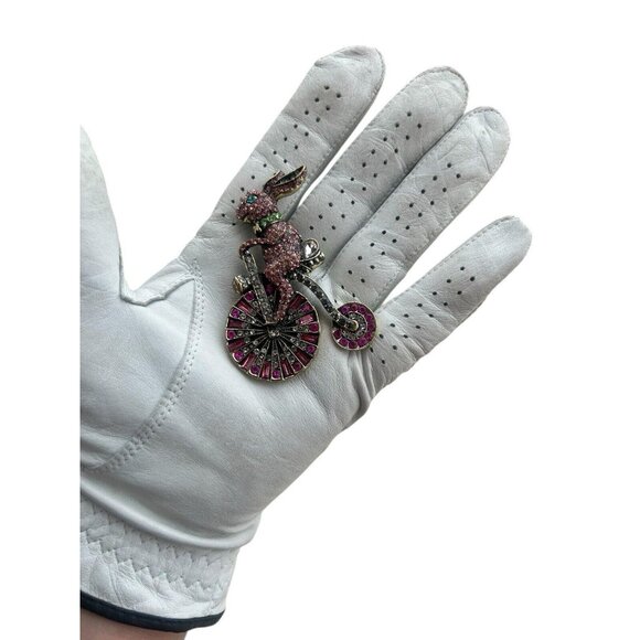 old money glam retro large figural rhinestone pin brooch 3 ''‎ sparkly - Picture 5 of 10